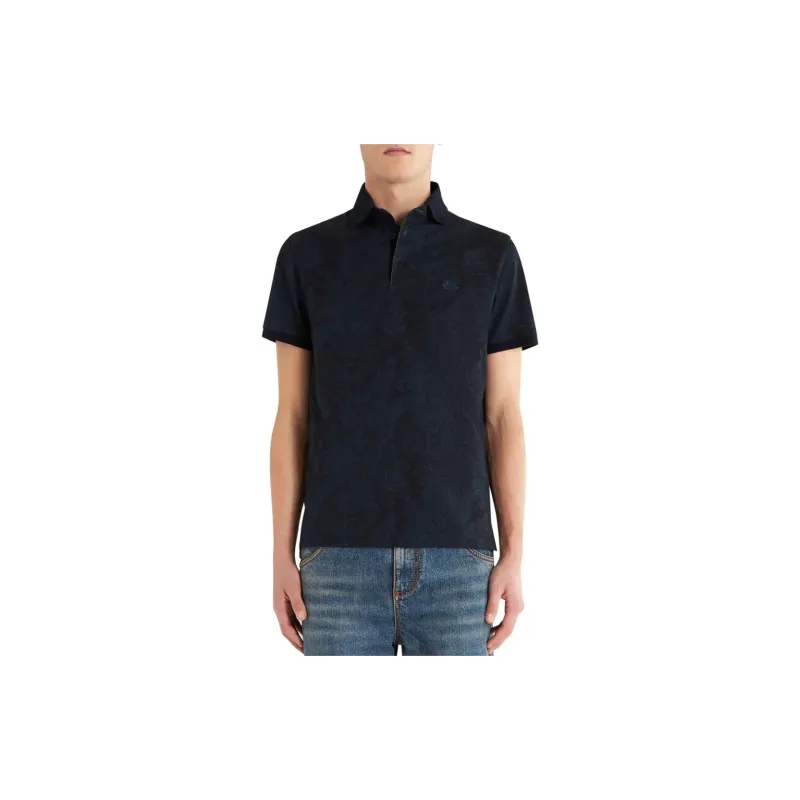 ETRO Paisley print Cotton Polo Shirt-2