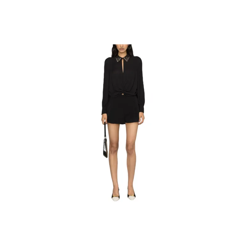 LIU·JO Gathered Detail Semi Sheer Embellished Blouse-1