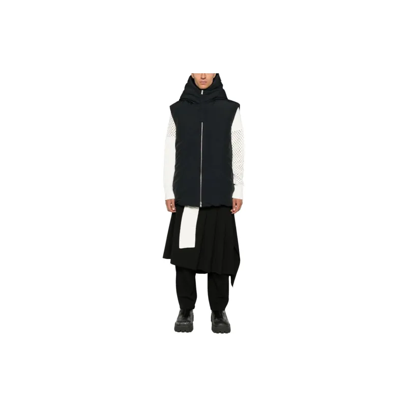 JIL SANDER Padded Sleeveless Hooded Gilet-1