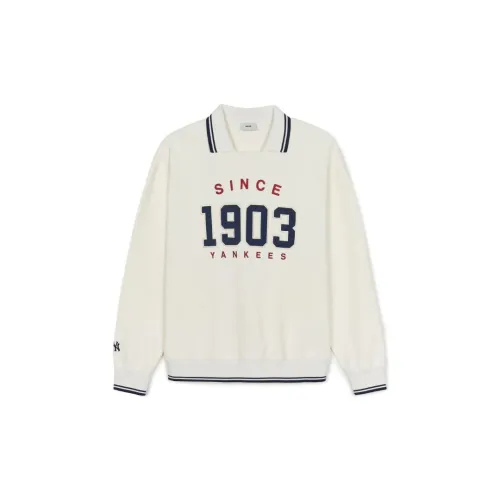 MLB New York Yankees Sweatshirts Unisex Cream