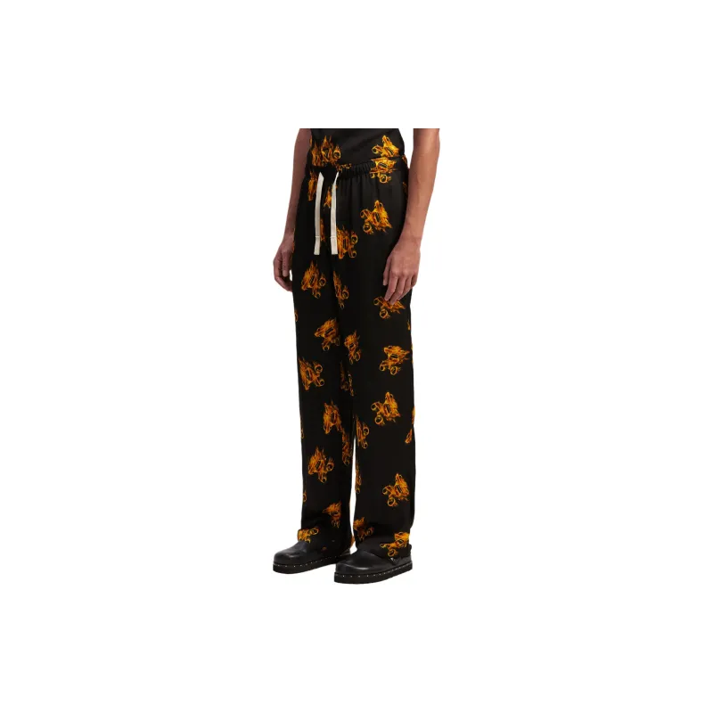 PALM ANGELS Burning Monogram Loose Pants-3