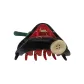 Black Red Tooth Buttons Claw Clip