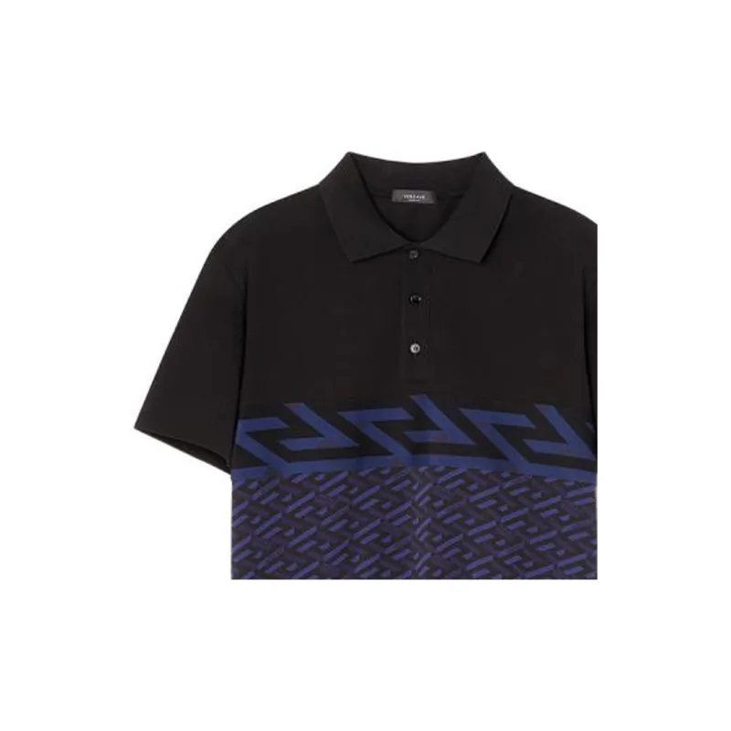 VERSACE Polo Shirts Men Black-4