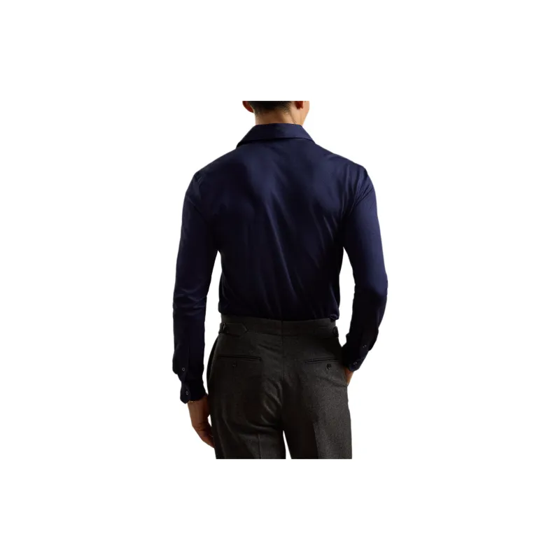 Ralph Lauren Purple Label FW24 Polo Shirt Men's Classic Deep Blue-3