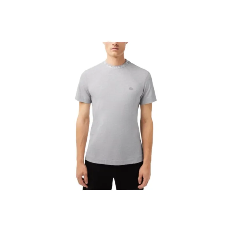 LACOSTE Logo jacquard Neckline Piqué T shirt-2
