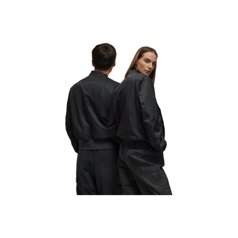 Y 3 Band Collared Zipped Bomber Jacket-1