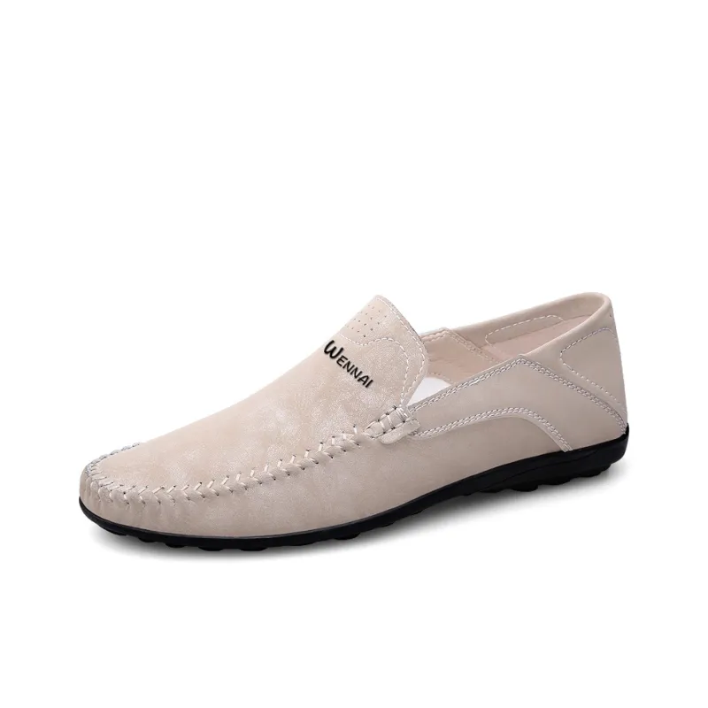 Wen Nai Gommino Loafers Men Black/Gray/Yellow Brown-6