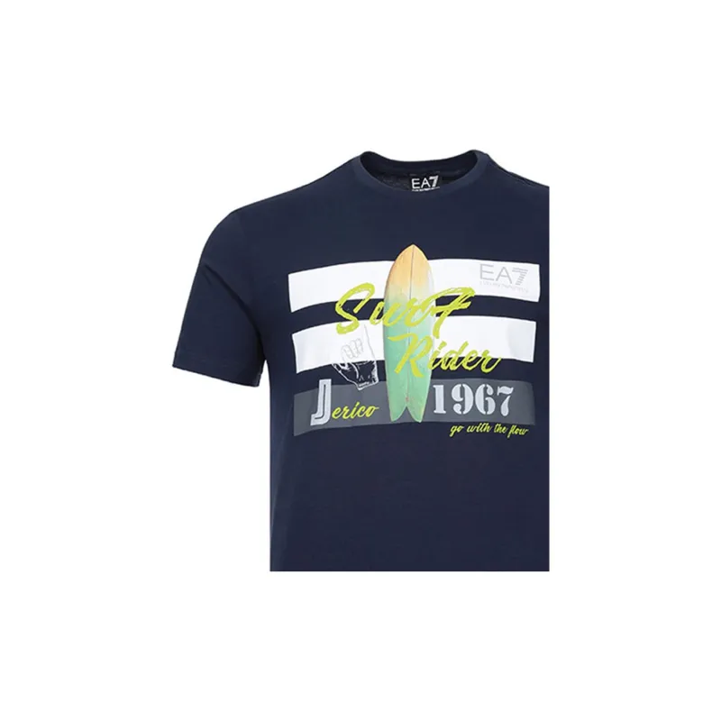 EMPORIO ARMANI EA7 T Shirts Men Marine Blue-5