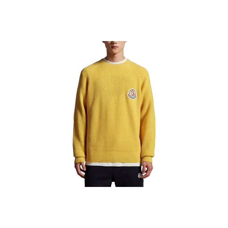 Ice Cream X Moncler X BBC ICECREAM Co-branded Series Sweaters Unisex Yellow-1