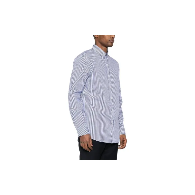 Polo Ralph Lauren Logo Embroidered Pinstriped Shirt-3