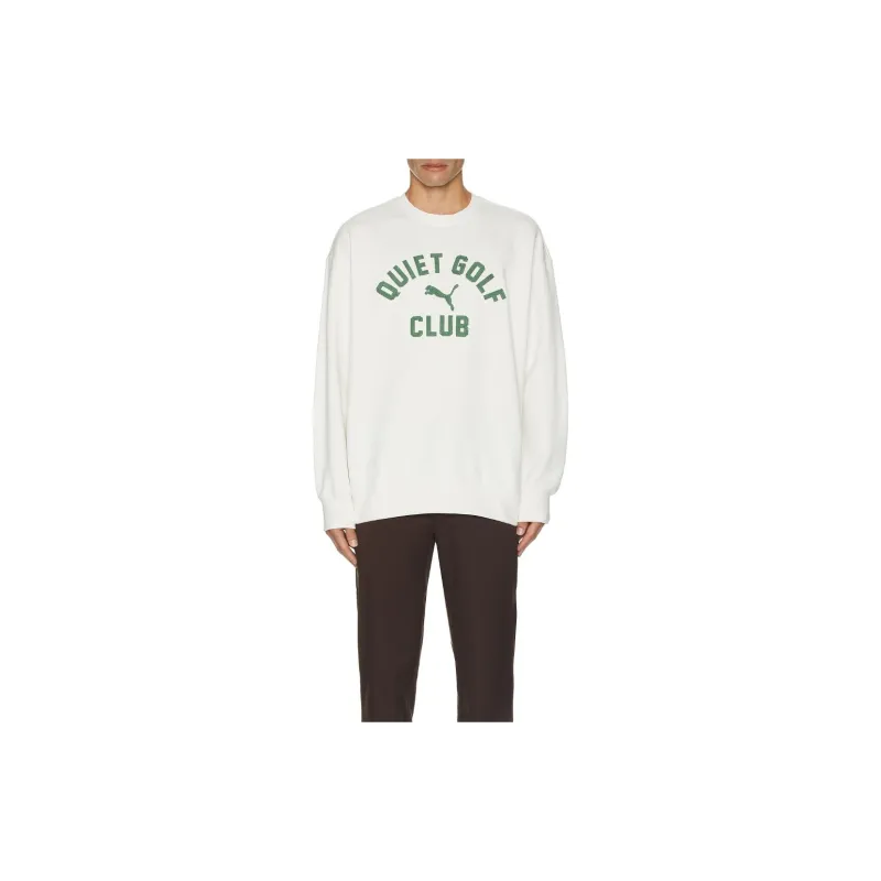 PUMA x QUIET GOLF CLUB Sweatshirt Men's Warm White-2