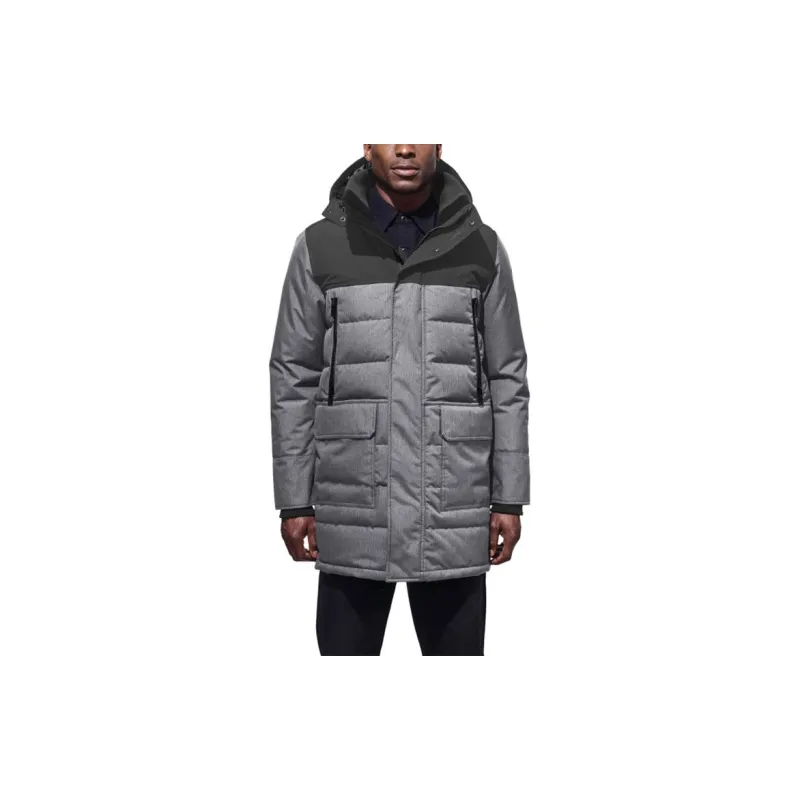 Canada Goose Balmoral Series Colorblock Hooded Down Jacket Men's Gray-1