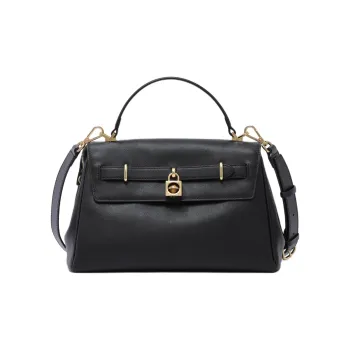 FION Top Grain Cow Leather One Shoulder Handbag Regular Women's Black