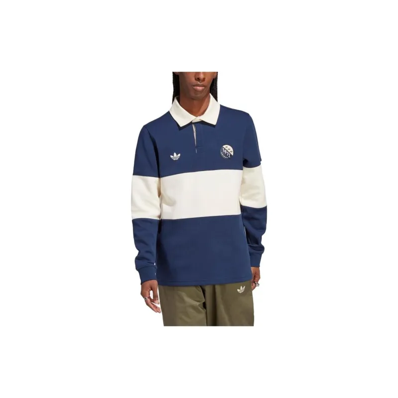 Adidas Originals BLOKEPOP Polo Shirt Men's Blue White-1