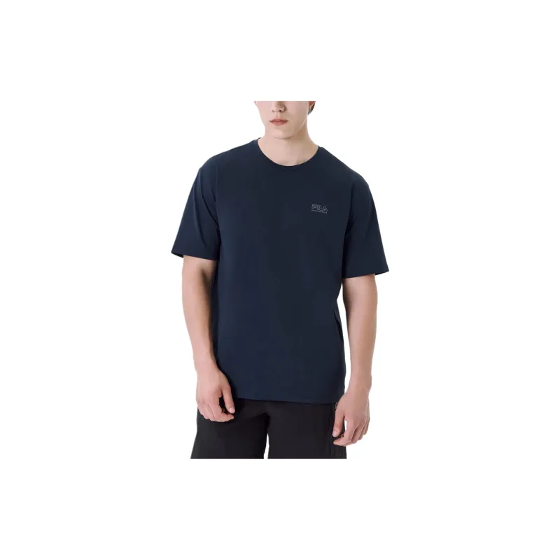 FILA Lightweight Stretch Graphic Short Sleeve Tee T-Shirt Unisex Navy-4