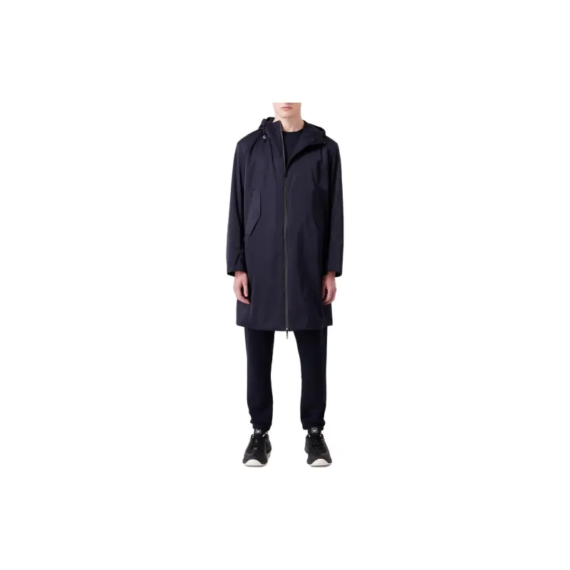 EMPORIO ARMANI Trench Coats Men Navy-2
