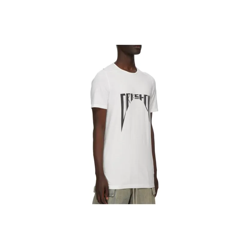 Rick Owens DRKSHDW Curved Logo Print T shirt-4