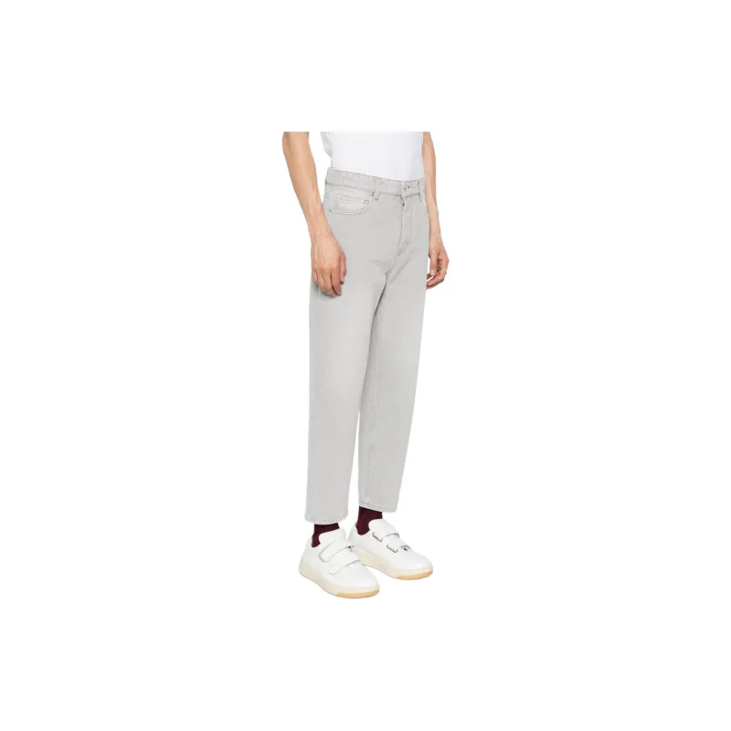 Ami Logo Patch Straight Leg Jeans-3