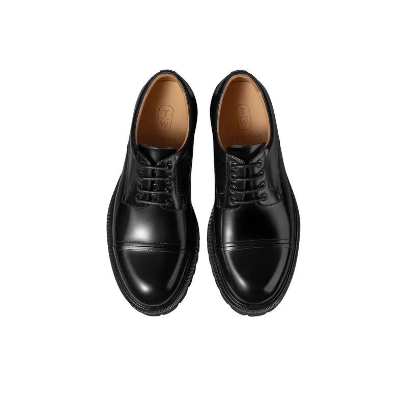 THOM WILLS Business Formal Versatile Shiny Chunky Derby Shoes Casual Shoes 4.7cm Men's Black-2