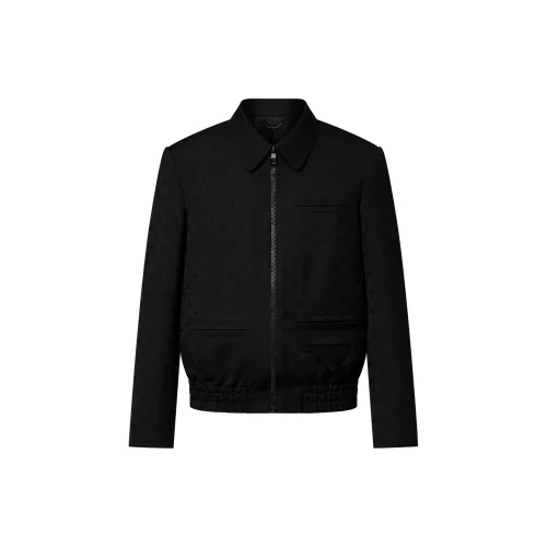 LOUIS VUITTON Monogram Jacquard Wool Jet Pocket Blouson