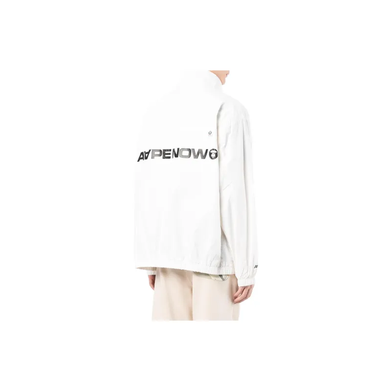 A BATHING APE Logo-patch Zip-up Jacket-11