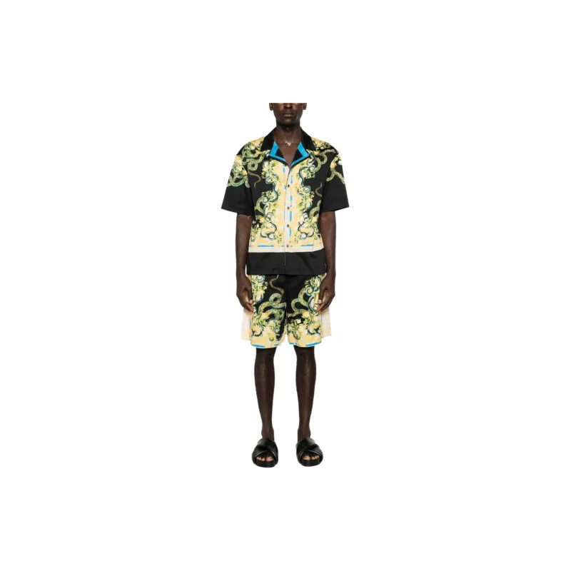 Roberto Cavalli Lemon And Snake print Bermuda Shorts-1