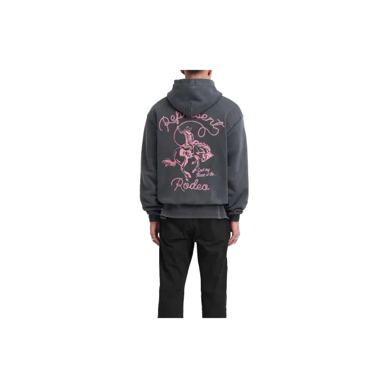 REPRESENT Chain Stitch Rodeo Hoodie Sweatshirt Men's Vintage Gray-2