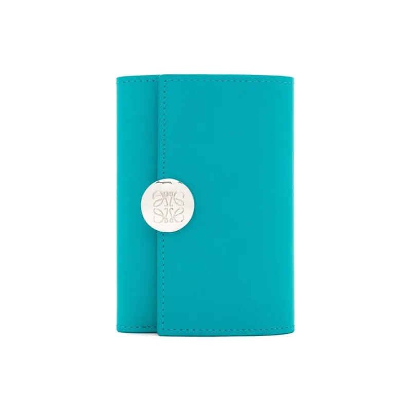LOEWE Bright Nappa Calfskin Wallet Trumpets Women's Deep Turquoise-0