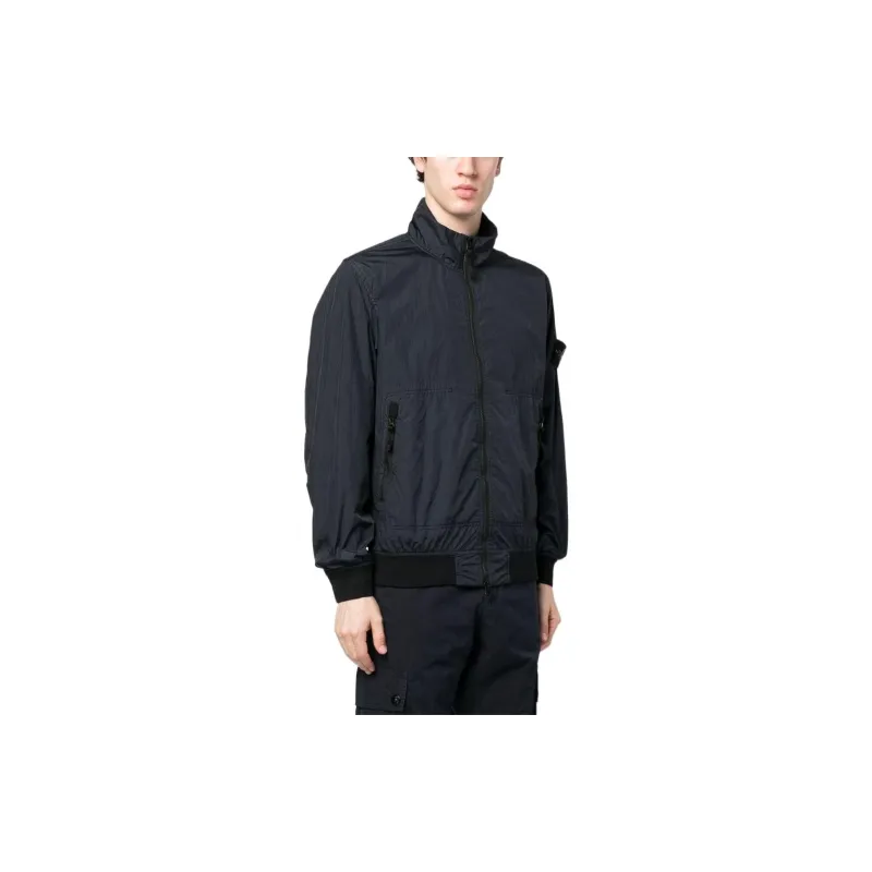 STONE ISLAND Logo patch Sleeve Bomber Jacket-3