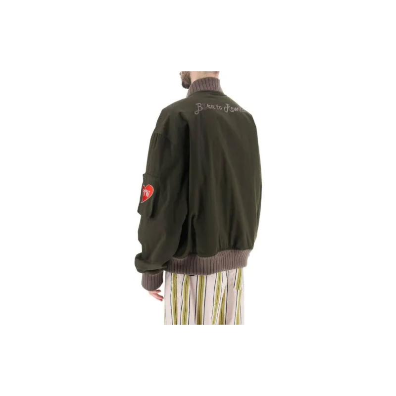 Vivienne Westwood Slogan Embroidered Bomber Jacket-3
