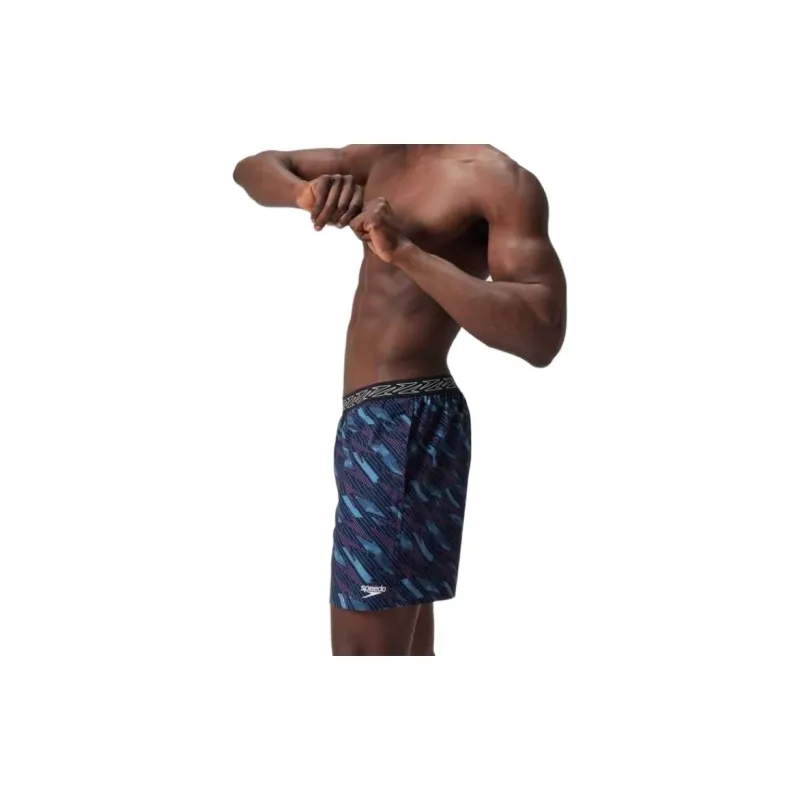 Speedo Men's HyperBoom Printed 16' Swim Shorts Sports Shorts Men Black-2