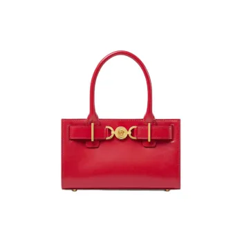 FANSIZHE Medusa '95 Cow Leather Tote Bag, Shopping Bag, Shoulder Bag, Crossbody Bag, Handbag Small Size Women's Red