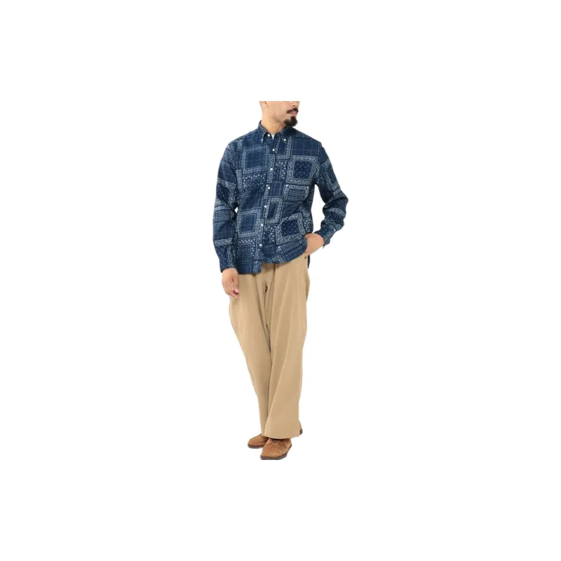Beams Discharge Print Shirt-2