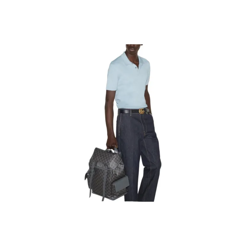 GUCCI SS24 Polo Shirt Men's Light Blue-3