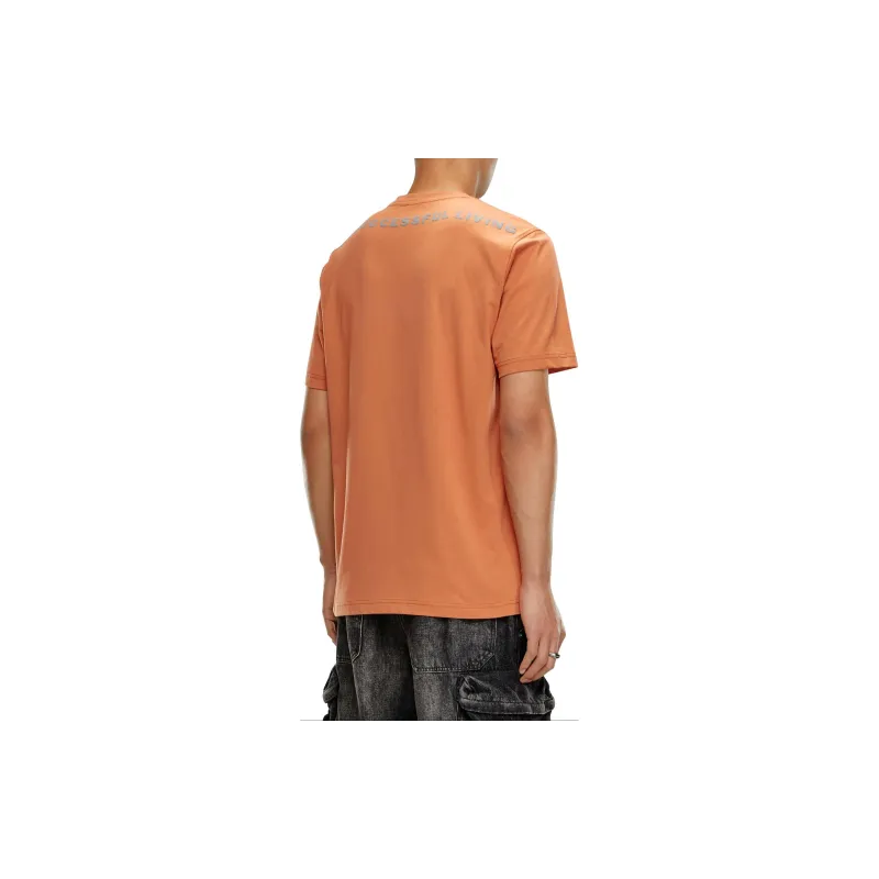DIESEL T-Shirts Men Orange-2