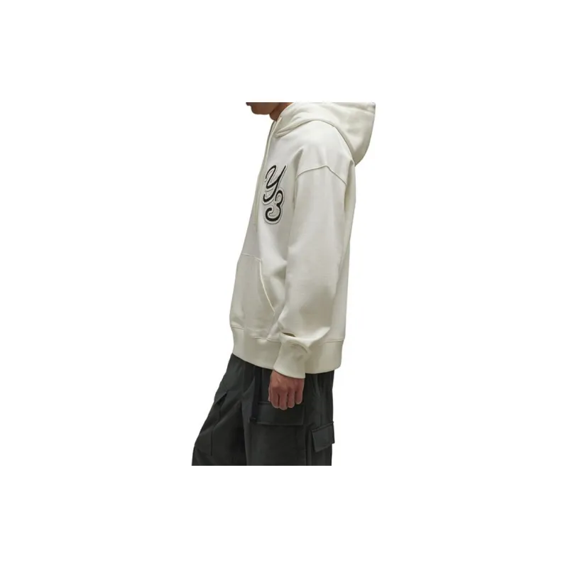 Y 3 Logo Patch Drawstring Hoodie-3