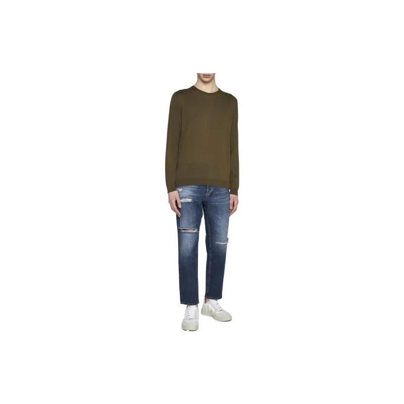 ROBERTO COLLINA Long Sleeved Crewneck Sweater-2