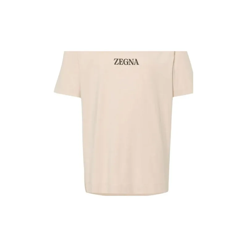 Ermenegildo Zegna Logo Detailed Crewneck T Shirt-4