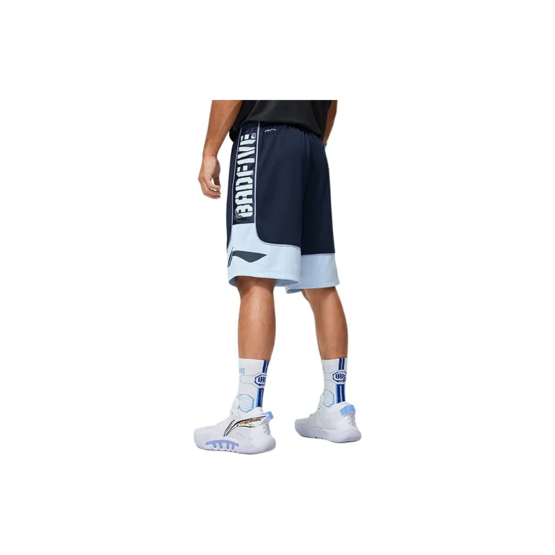 LiNing BadFive Casual Shorts Men's Dark Marine Blue/Sky Blue-3