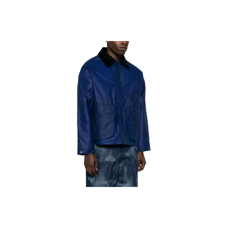 Sunflower Contrast collar Waxed Cotton Jacket-3
