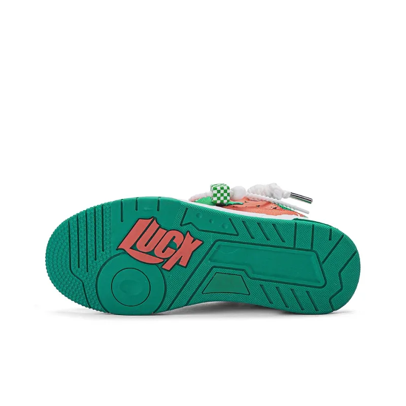 LUCX Anti-Slip And Wear-Resistant Breathable Low-Top Skateboard Shoes Unisex Watermelon Red-5