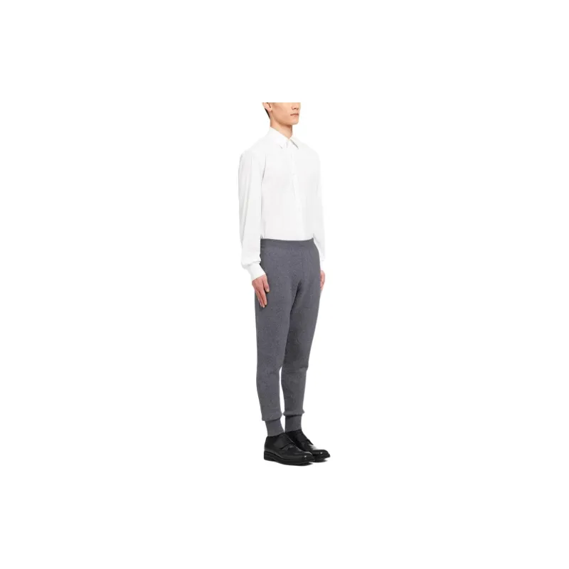 PRADA Tapered leg Cashmere Track Pants-3