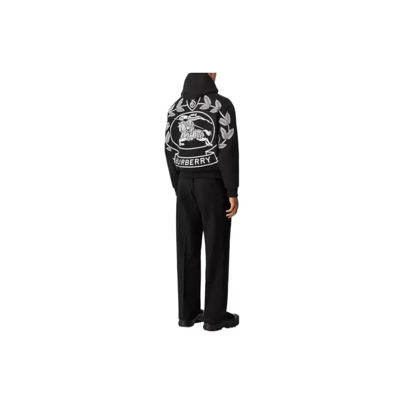 Burberry Ekd Print Cotton Oversized Bomber Jacket-1