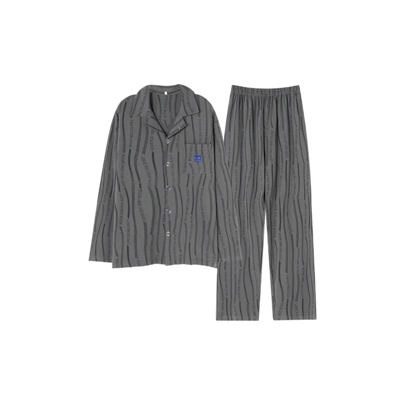 Mulong Family Pajama Set Men's Dark Gray-0