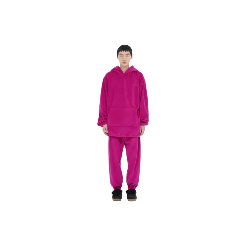 WE11DONE Knitted Sweatpants Unisex Dark Pink-2