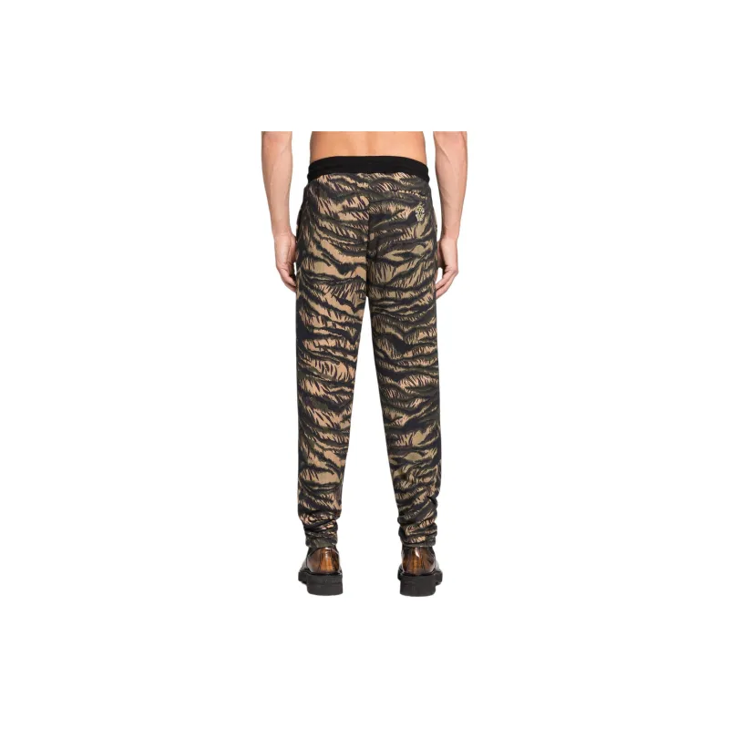 Roberto Cavalli SS24 Knitted Sports Pants Men's Black-3