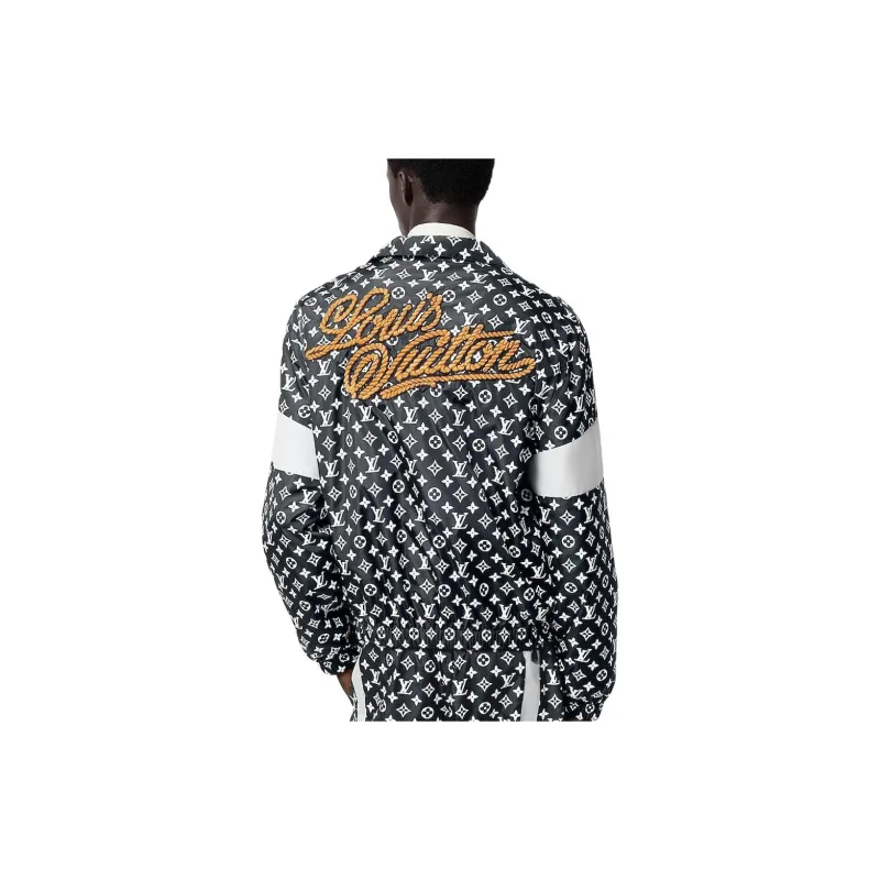 LOUIS VUITTON Monogram Printed Technical Track Top-4