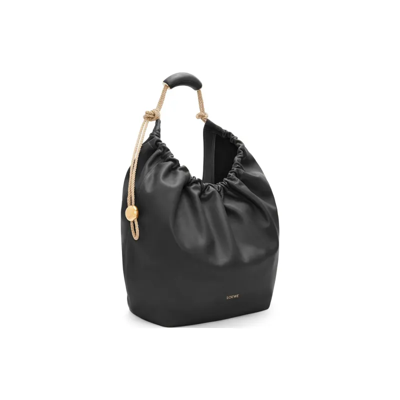 LOEWE Natural Cow Leather Handbag Extra Large Women's Black-2
