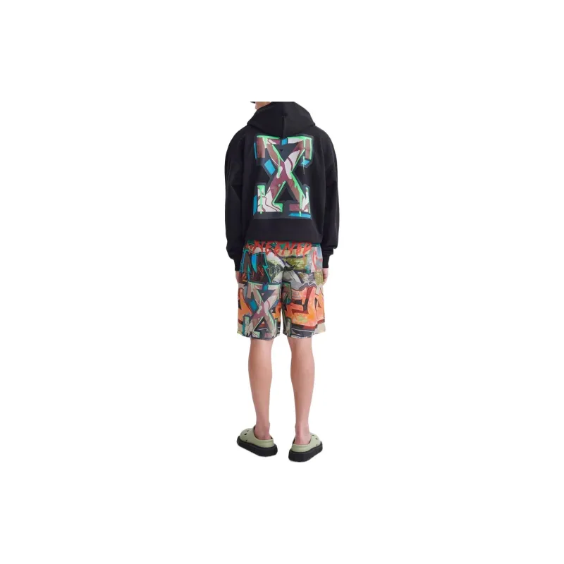 OFF WHITE Neen Graffiti Print Swim Shorts-2