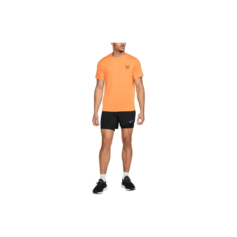 Nike Rise 365 Running Division Dri-FIT Running Top T-Shirt Men's Bright Orange-2